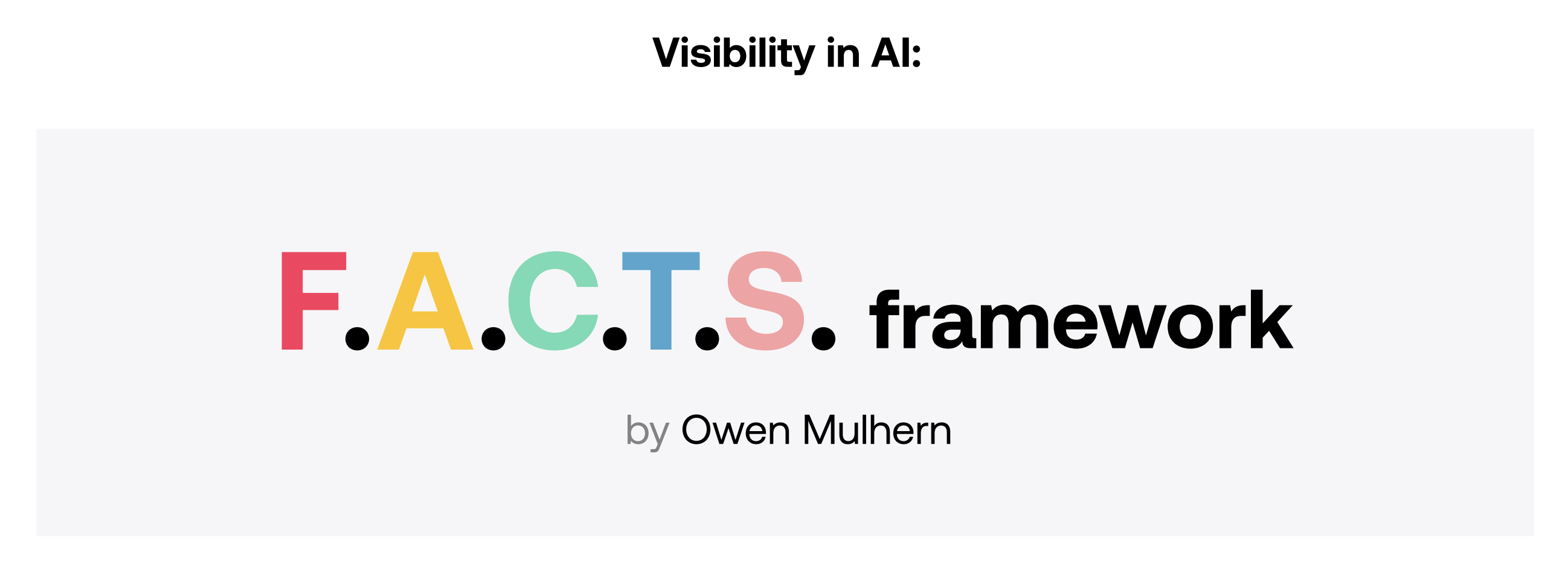 FACTS GEO Framework
