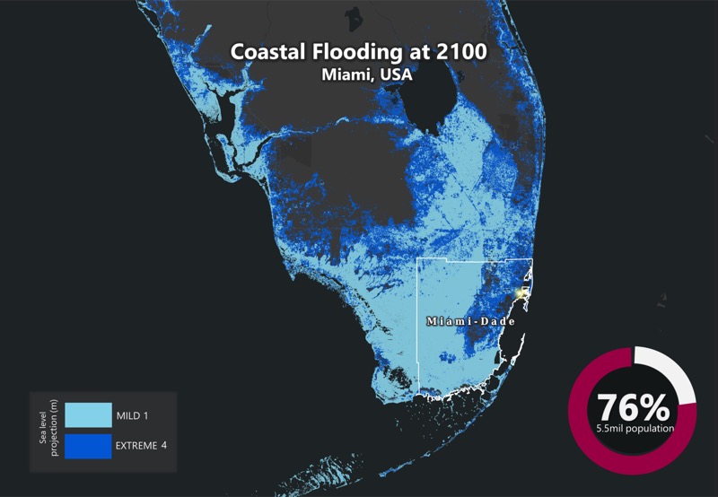 Sea level rise -- Miami 2100