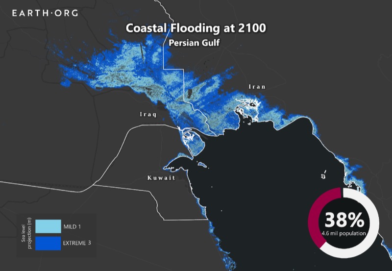 Sea level rise -- Persian Gulf 2100